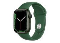 Apple Watch Series 7 41mm GPS + Cellular Aluminum Case Clover Sport Band - Green