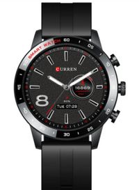 CURREN 6001 Intelligent full touch screen waterproof smart watch For Men's & Women's - Black