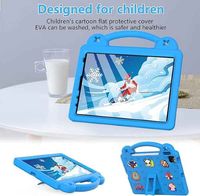 KM Shockproof Case Compatible with iPad 9th 10.2 Inch 2021 I pad pro 10.5 inches 2017 Ipad Air 3 10.5inches 2019 Kids Cover with Pencil Holder/Handle/Stand - Sky Blue