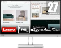 Lenovo L27e-40 27 Inch VA FullHD 100Hz Anti-glare Monitor With HDMI, VGA, AMD FreeSync,Tilt Stand-Cloud Grey