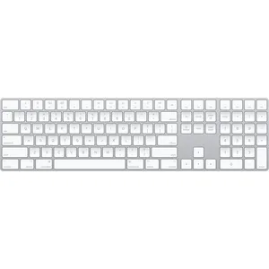 Apple Magic Keyboard with Numeric Keypad Wireless Bluetooth Connectivity Mac Compatible (MQ052LL/A) Silver