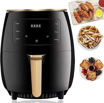 1pc Black Air Fryer, 6L Air Fryer Oven With Smart Cooking Programs, Large  Capacity Multifunctional Electric Fryer, Household Electronic Touch Control  Multifunctional Air Fryer, Kitchen Appliance