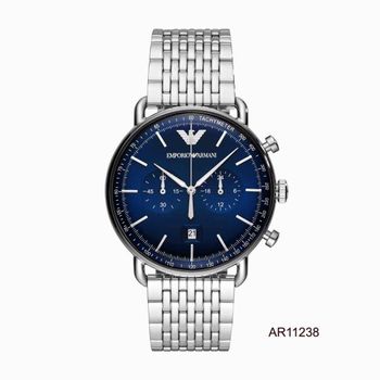 New Emporio Armani Aviator Chronograph Quartz Blue Dial Men's Watch AR11238