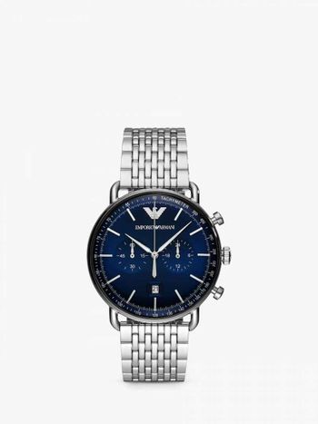 New Emporio Armani Aviator Chronograph Quartz Blue Dial Men's Watch AR11238