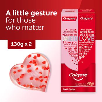Colgate Dare To Love Special Edition Heart Toothpaste Twinpack 2 x 130g
