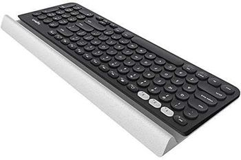 Logitech K780 Multi-Device Wireless Keyboard for Windows, Apple, Android or Chrome, Wireless 2.4GHz and Bluetooth, Quiet, PC/Mac/Laptop/Smartphone/Tablet - Dark Grey/White