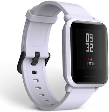 Amazfit Bip Fitness Smartwatch, All-Day Heart Rate and Activity Tracking, Sleep Monitoring, Built-In GPS, Bluetooth, White Cloud