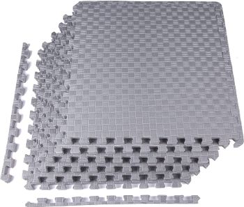 BalanceFrom Puzzle Exercise Mat with EVA Foam Interlocking Tiles Black  price in Saudi Arabia,  Saudi Arabia