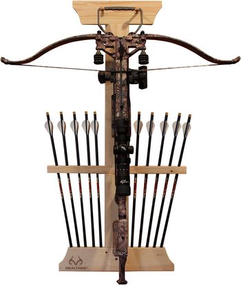 Rush Creek Creations Real tree Crossbow and 10 Arrow Bow Rack - 4 Minute  Assembly - Extra Large