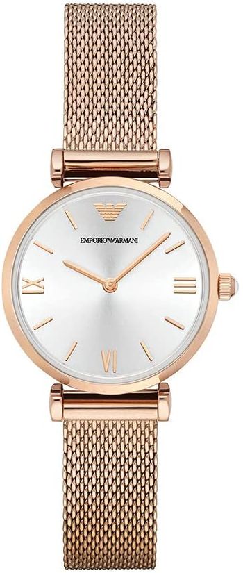 Emporio Armani Women s Stainless Steel Two Hand Dress Watch Rose