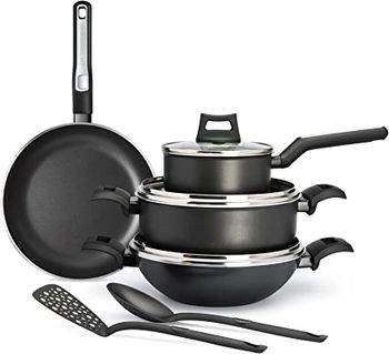 Black Decker Cookware Set 9 Piece Non Stick Fry Pan Casserole