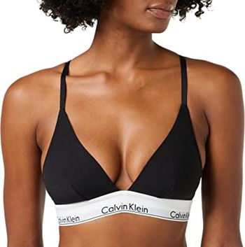 Calvin Klein Women's Triangle Unlined Bras/L/Black