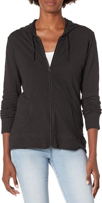 Hanes women's jersey full hotsell zip hoodie