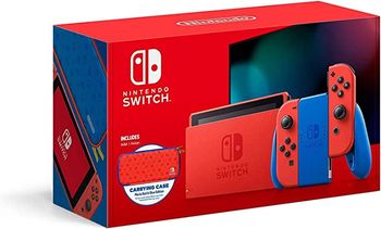 Nintendo Switch Console (Mario Red & Blue Edition) Without Hand Bracket