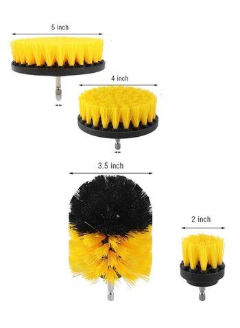 3PCS Drill Brush All Purpose Cleaner Scrubbing Brushes Set, Multi Purpose Cleaning Brushes for Bathroom Surface Automobile Kitchen