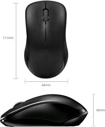 Rapoo 1620 Wireless Mouse - Black