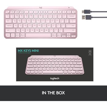 Logitech MX Keys Mini Wireless Keyboard Bluetooth Connectivity (920-010474) Rose