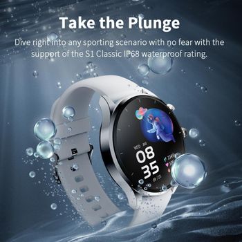 Black Shark S1 Classic Smartwatch 1.43'' AMOLED Display 12 Days Battery Life 100+ Sports Mode Bluetooth Calling Gaming Health Monitoring Mode IP68 - White