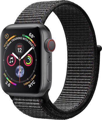 Apple Watch Series 4 (40mm) Space Gray Aluminum Case with Black Sport Loop GPS + Cellular