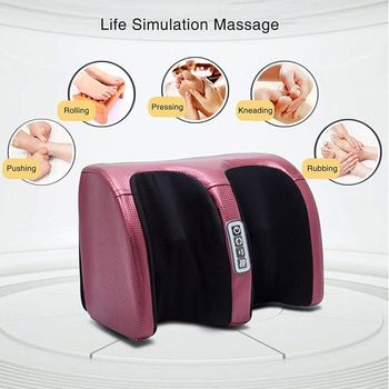 Foot Body Massager Electric Heating Relaxation Kneading Roller Vibrator Machine Reflexology Calf Leg Pain Relief Relax