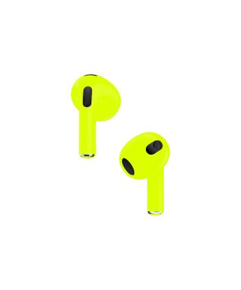 Apple Airpods (3rd Generation) Customized By Caviar Glossy Neon Yellow