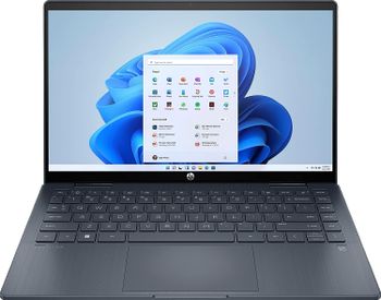 Hp Pavilion 14 12th Gen - x360- 14 inch 2 in 1(1920x1080) Touch display - 12th Gen 1215u Core i3 6 Core 8 Threads Processor- 8GB Ram 3200 MHZ On Board - 256GB NVME SSD - Backlit KB- USB Type C-HDMi-win 11 - SPACE BLUE