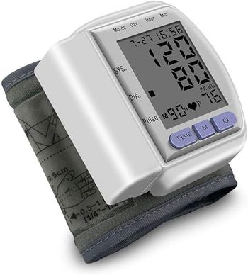 Blood Pressure Monitor - Electronic Wrist Blood Pressure Monitor - Battery Operated - Suitable for Home and Travel