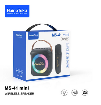 Haino Teko Germany MS 41 Mini Wireless Bluetooth Portable Speaker with Mic Black