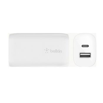 بيلكين   BOOSTCHARGE USB-C PD + شاحن جداري USB-A بقوة 32 وات (WCB004DQWH) أبيض