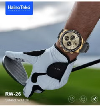 Haino Teko Germany RW 26 Round Smartwatch with stylish King Bracelet and wireless charger for mens