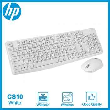 HP Wireless USB Keyboard and Mouse Combo CS10 - White .