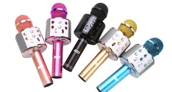 Karaoke Wireless Microphone with Speaker ASD-1789(SILVER)