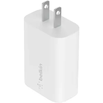 شاحن حائط بيلكين بوست تشارج 25 وات USB Type-C PD 3.0 مع PPS متوافق مع iOS + Android (WCA004dqWH) أبيض