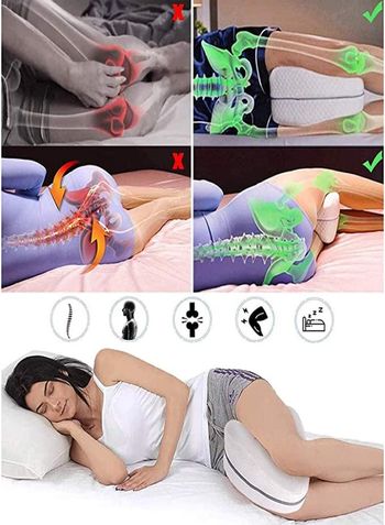 Knee Pillow, Heart-Shaped Memory Cotton Leg Pillow for Sleeping Orthopedic Sciatica Back Hip Joint Pain Relief Thigh Leg Pad Cushion