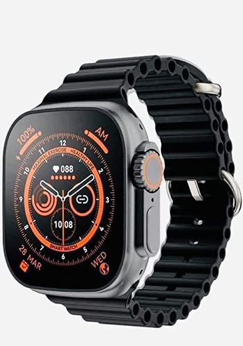 T800 Ultra Smart Watch | 1.99 infinite Display | 49mm 1.99" Screen | Heart Rate Monitor | Bluetooth Call | Motion Record | Android and iOS Compatible (Black)