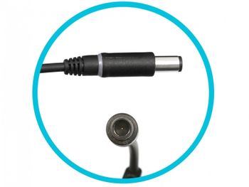 محول التيار المتردد الأصلي من Dell 19.5V 3.34A 65W +  Power Cable 3pin