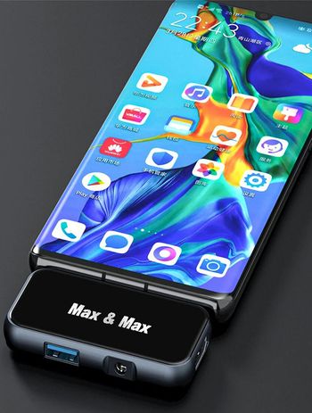 موزع Max & Max 4 في 1 USB من النوع C مع HDMI 4k يدعم RJ45 1000 ميجابت في الثانية USB 3.0 بمعدل يصل إلى 10 جيجابت في الثانية، يمكنه توصيل قرص UM والقرص الصلب والماوس ولوحة المفاتيح والهاتف وماك وكروم ونظام التشغيل Windows - أسود