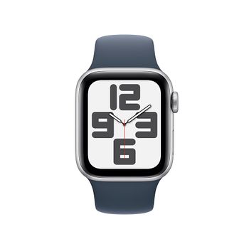 Apple SE (2nd Gen) (2023) 40MM/ML (GPS) Smart Watch (MRE23LL/A) Silver Aluminum / Storm Blue