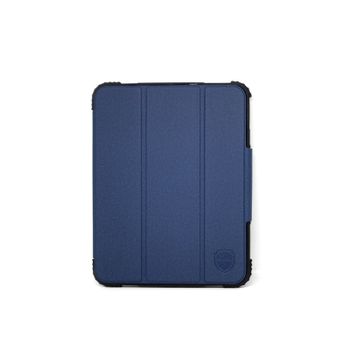 Max & Max Rugged Case For Apple Ipad 10.9" 10th Generation Drop Protection/Anti-Slip/Kids Friendly, Pencil Or Crayon Holder, Clear Transparent Back - Blue