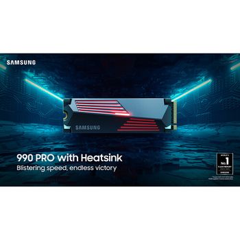 Samsung 990 Pro With Heatsink PCIe 4.0 NVME M.2 SSD 2TB (MZ-V9P2T0CW)