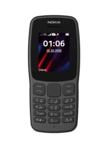 NOKIA 106 Android Dual SIM 4G Tough Polycarbonate Scratch Resistant Construction 1.8 Inches - Black