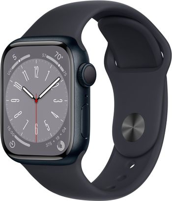 Apple Series 8 41MM (MNU83LL/A) GPS Smart Watch Aluminum Case with Midnight Sport Band - ML- Midnight