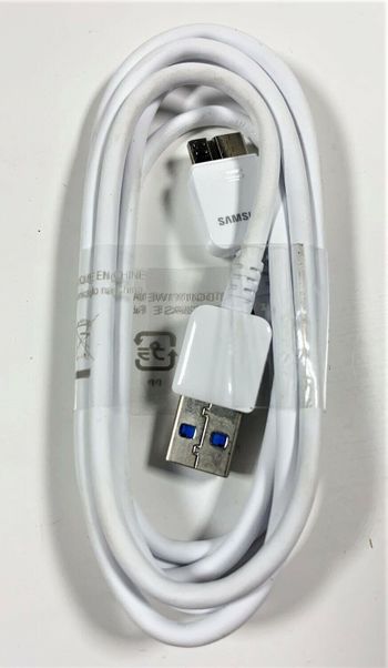 Original Samsung ET-DQ11Y1WE USB 3.0 Data Cable for  Galaxy S5/Galaxy Note 3 - Charging Cord SYNC CABLE, 58" - White