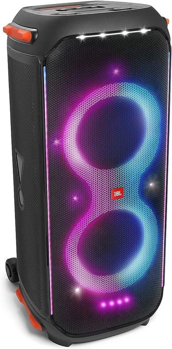 JBL Partybox 710 Party Speaker With 800W Rms Powerful Sound - Built In Lights - Splashproof - Guitar & Mic Inputs Black