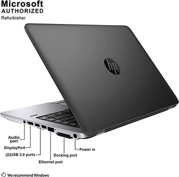 كمبيوتر محمول HP 2018 Elitebook 840 G1 14 بوصة عالي الدقة بإضاءة خلفية LED ومضاد للتوهج ، Intel Dual-Core i5-4300U حتى 2.9 جيجا هرتز ، 8 جيجا بايت رام ، 500 جيجا بايت HDD ، USB 3.0 ، بلوتوث ، Window 10 Professional