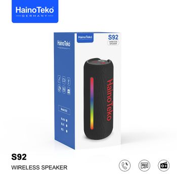 مكبر صوت لاسلكي Haino Teko S92 مزود بمقاومة للرذاذ وبطاقة Micro SD وراديو FM ووظيفة Aux و باو بانك