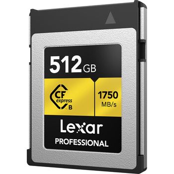 Lexar LCXEXPR512G-RNENG Memory Card Professional Cfexpress Type B Card Gold Series Speed 1750MB/S, 512GB