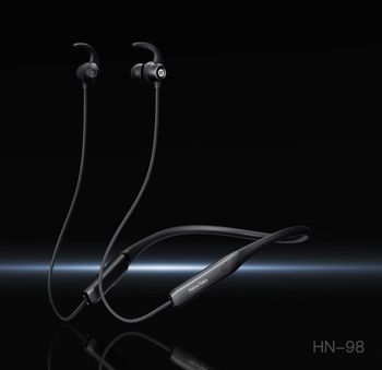 Haino Teko HN-98 True Wireless Neckband In-Earbuds In Ear Headphones Wireless Earphones Magnetic Power On and Off Black