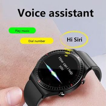 Smart watch BML BW-01 men / women music player Smartwatch 2022 IP67 Waterproof Voice Assistant Stainless Steel Dual Straps Metal Band & Leather Straps for Android / iOS - Black