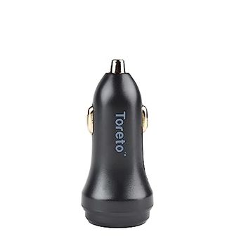 Toreto USB dual port 2.4a rapid car charger with safety charging for Samsung -tor 401- Black